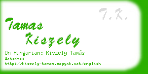 tamas kiszely business card